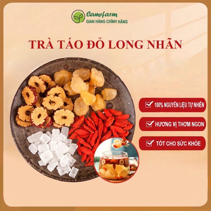 Trà dưỡng tâm Camifarm táo đỏ, kỷ tử, long nhãn