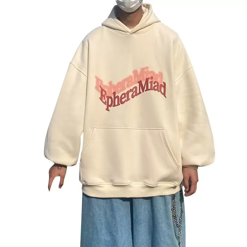 Áo Hoodie Dáng Rộng In Chữ Phong Cách Hip Hop Đường Phố Nhật Bản Chất Lượng Cao