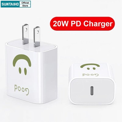 Suntaiho Củ Sạc Nhanh PD 20W USB Type C QC4.0 QC3.0 IP 14 13 12 8 Cho Điện Thoại Samsung