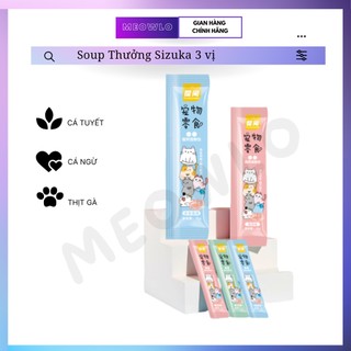 Soup thưởng cho mèo cao cấp Mixi/ Sizuka/ Petsnack Soup thưởng cao cấp tươi ngon kích ăn cho chó mèo