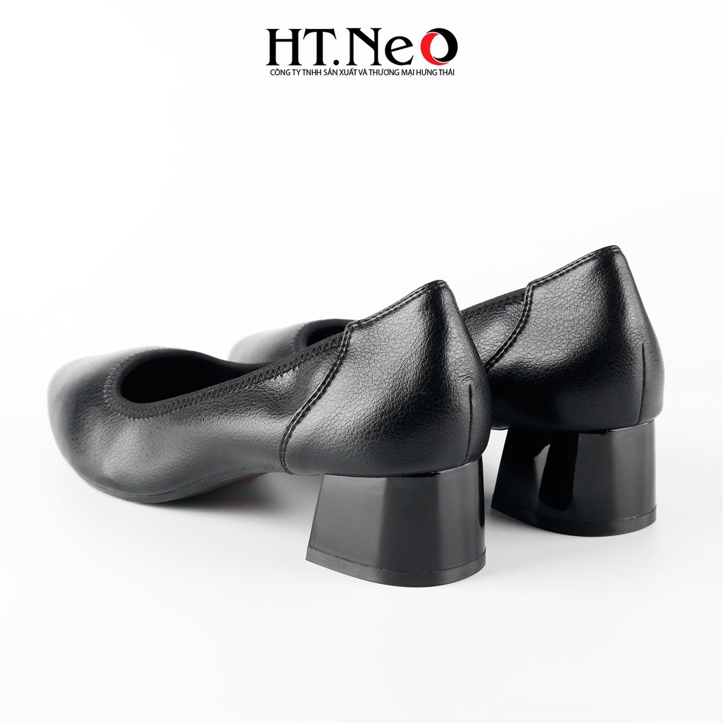 Giày Công sở đế vuông 4cm HT.NEO da bò siêu mềm, sang trọng, thanh lịch và vô cùng chắc chắn CS258