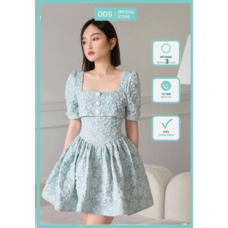 Đầm xòe ngắn ODS thân corset, tay ngắn  [AL12]