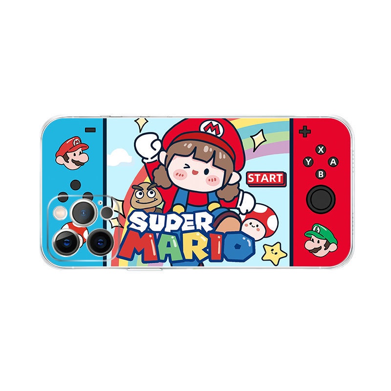 Ốp Điện Thoại TPU Mềm Chống Sốc Hình Super Mario Cho IPhone 14 13 12 PRO 12 mini 11 PRO Max Xs Max XR 6 7 8 Plus