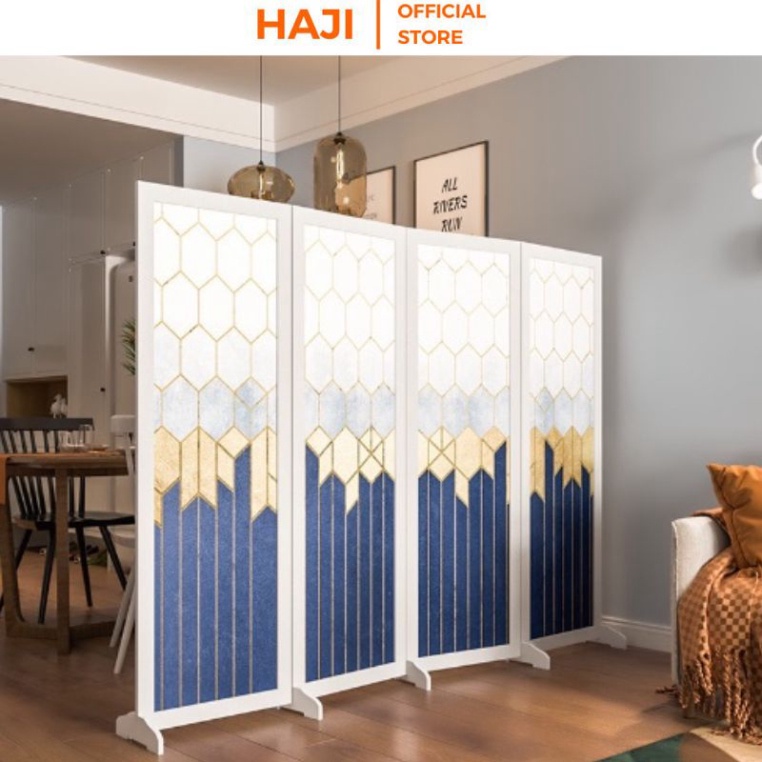Vách ngăn phong thuỷ di động cho phòng khách nhà hàng spa sang trọng Bình phong in HAJI hiện đại BP.IN7 (SHIP TỪ 2 TẤM)