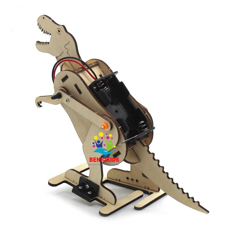 Combo Đồ Chơi Khoa Học Stem, Đồ Chơi Lắp Ráp Mô Hình Khủng Long Bạo Chúa Và Xe Bus Điều Khiển Âm Thanh Cho Bé