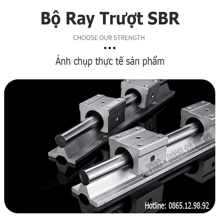 Thanh Ray Trượt Tròn Có Đế SBR12  Ray Trượt Chống Rỉ Xước Độ Cứng Cao