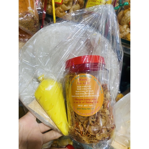 Bánh tráng hành phi tôm ruốc