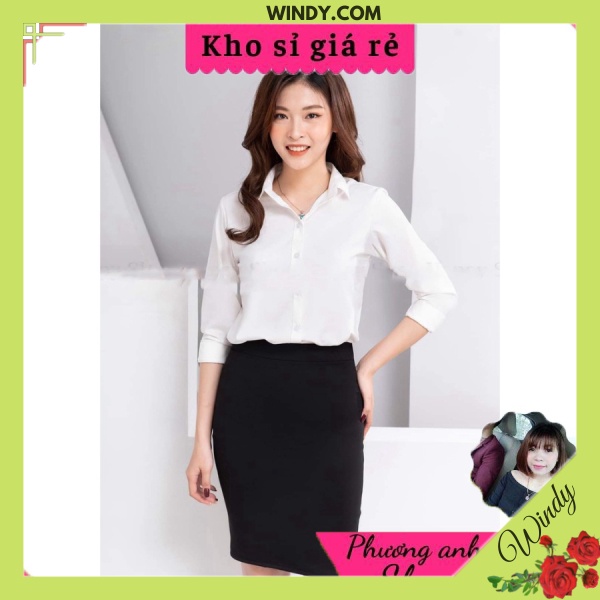 Áo Sơ Mi Nữ Trắng Dài Tay Chất Vải Cao Cấp From Rộng WD7563
