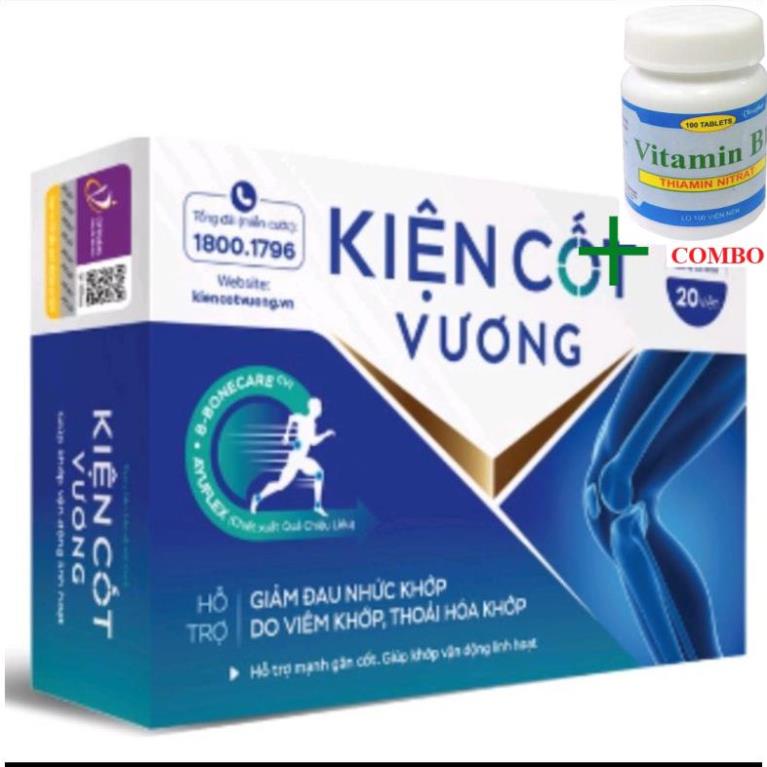 Combo Vitamin B1 chai 100 viên+ Kiện cốt vương dùng cho người nhức khớp thoái hóa khớp viêm khớp