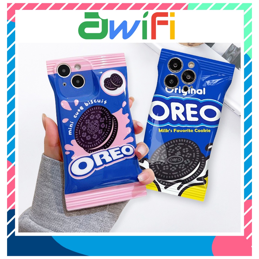 Ốp lưng iphone vỏ kẹo nền bóng bánh oreo 6/6splus/7/7plus/8/8plus/x/xr/xs/11/12/13/14/pro/max/plus/promax-Awifi K5-4