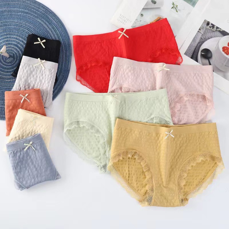 Quần Lót Cotton Màu Sắc Thời Trang Kháng Khuẩn Cho Nữ