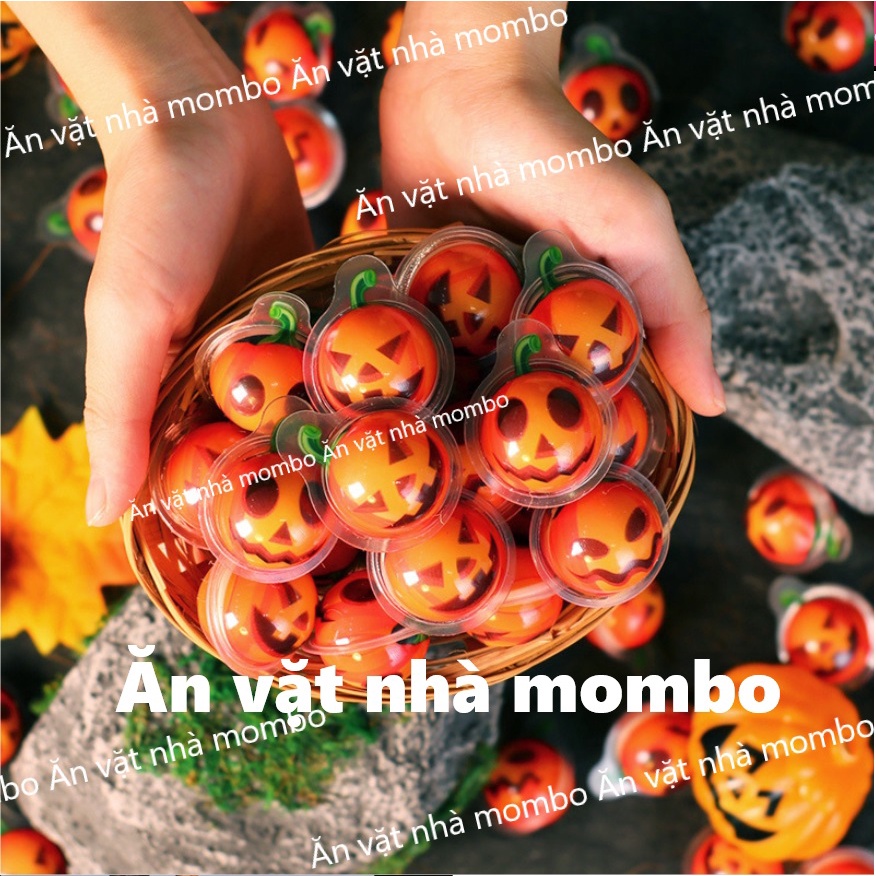 kẹo halloween bí ngô - kẹo dẻo có nhân