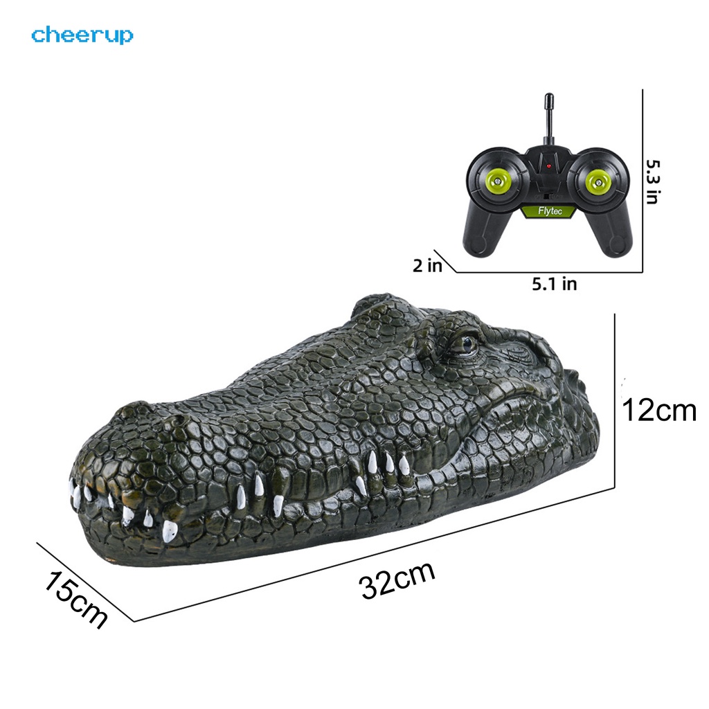 1 Đồ chơi trẻ em Thuyền Điều Khiển Từ Xa 2.4G 4CH Chống Va Chạm Chống Nước Mô Phỏng Cá Sấu Có Thể Sạc Lại