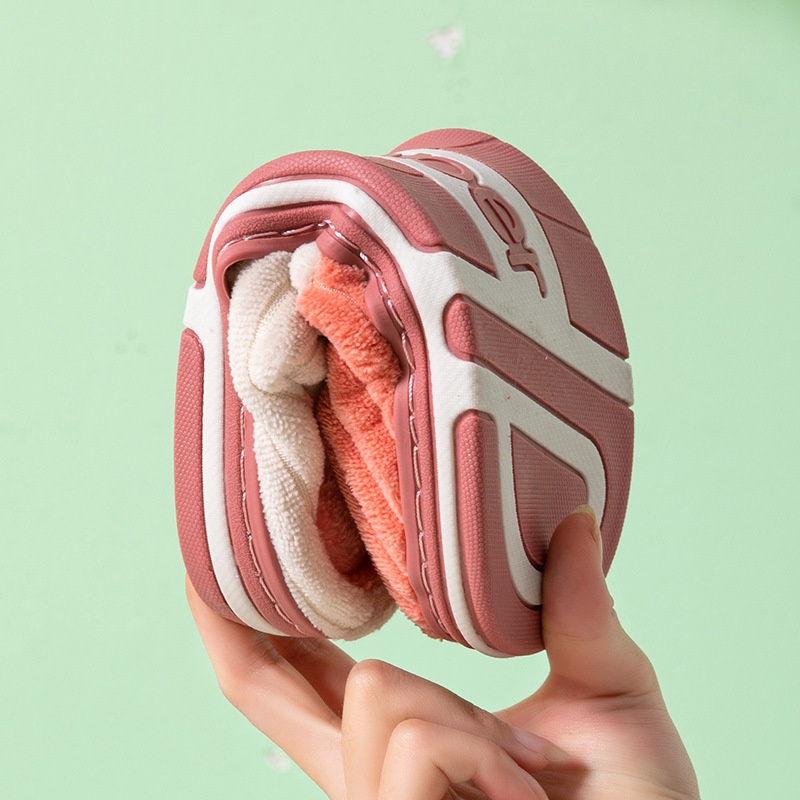 Dép Bông Đi Trong Nhà Bằng Cotton Hai Màu Cỡ Lớn Không Ồn Giữ Ấm Hai Màu Mới Cho Nữ FT6290