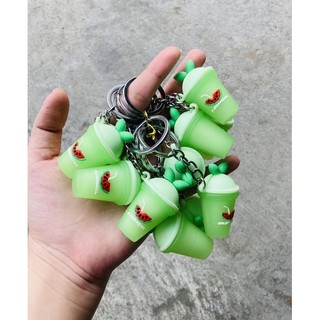 Móc khoá ly nước dưa hấu/ móc khoá hoạt hình dễ thương cute ms: 010