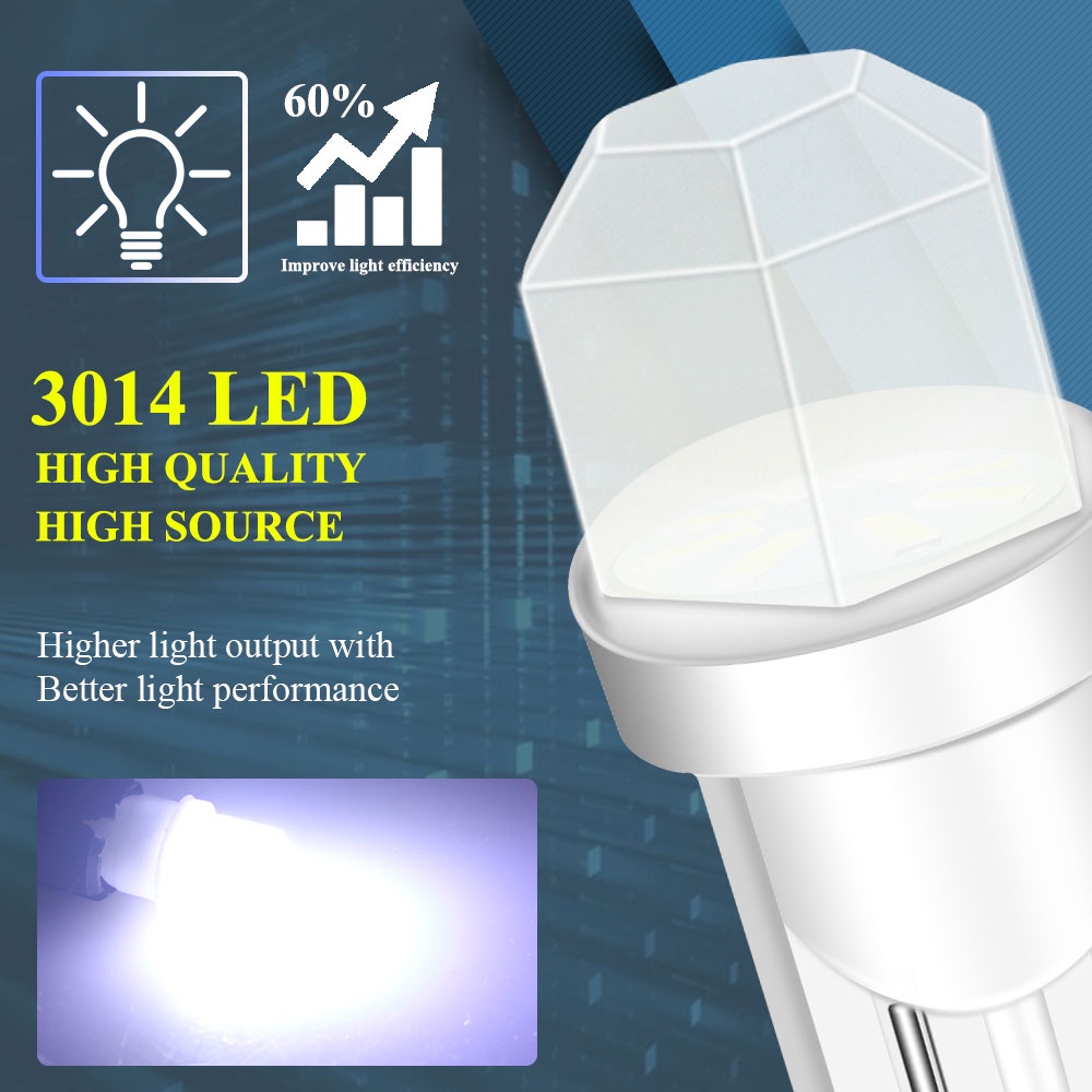 1 Đèn LED W5W T10 12V 5W 750Lm Siêu Sáng Cho Xe Hơi