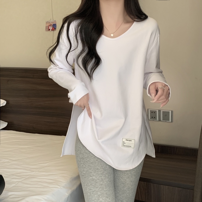 ZHELIHANGFEI Áo Thun Tay Dài Form Rộng Kiểu Dáng Hợp Thời Trang