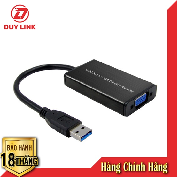 Cáp chuyển đổi USB 3.0 to VGA Onten OTN-5201 hỗ trợ Full HD 1080P chính hãng