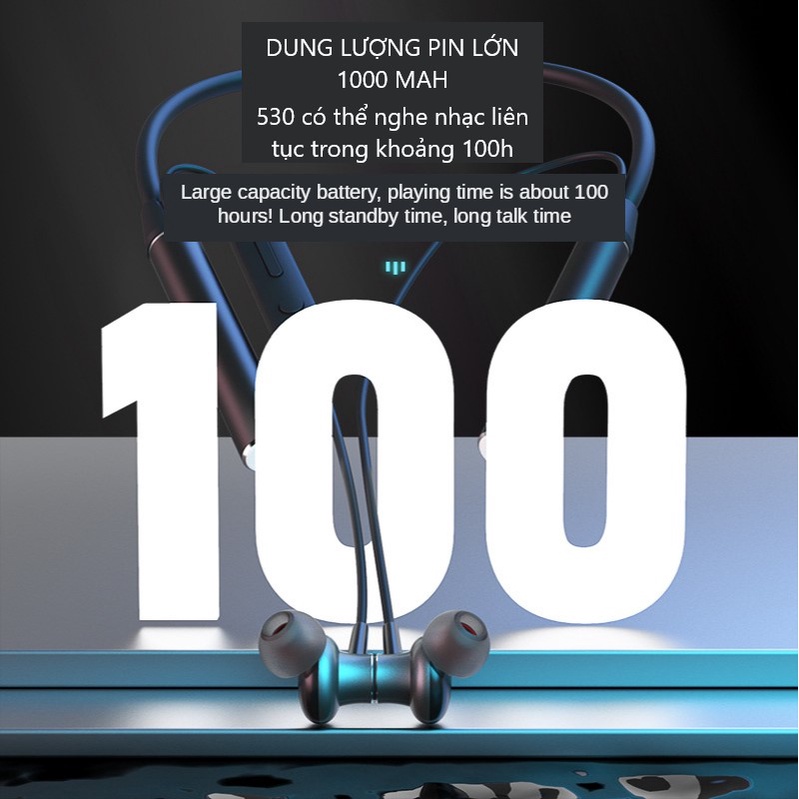 GiGiBomstoreTai Nghe Bluetooth Không dây Phiên bản 5.0 Pin 1000mAh Nghe Nhạc 100h Âm thanhn 9D, Chống ồn khi nghe thoại.