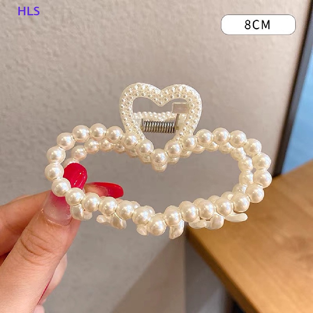 Kẹp Tóc Càng Cua Đính Ngọc Trai Acrylic Thời Trang