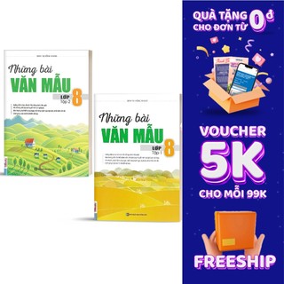 Sách - Combo Những Bài Văn Mẫu Lớp 8 (Tập 1 + Tập 2)