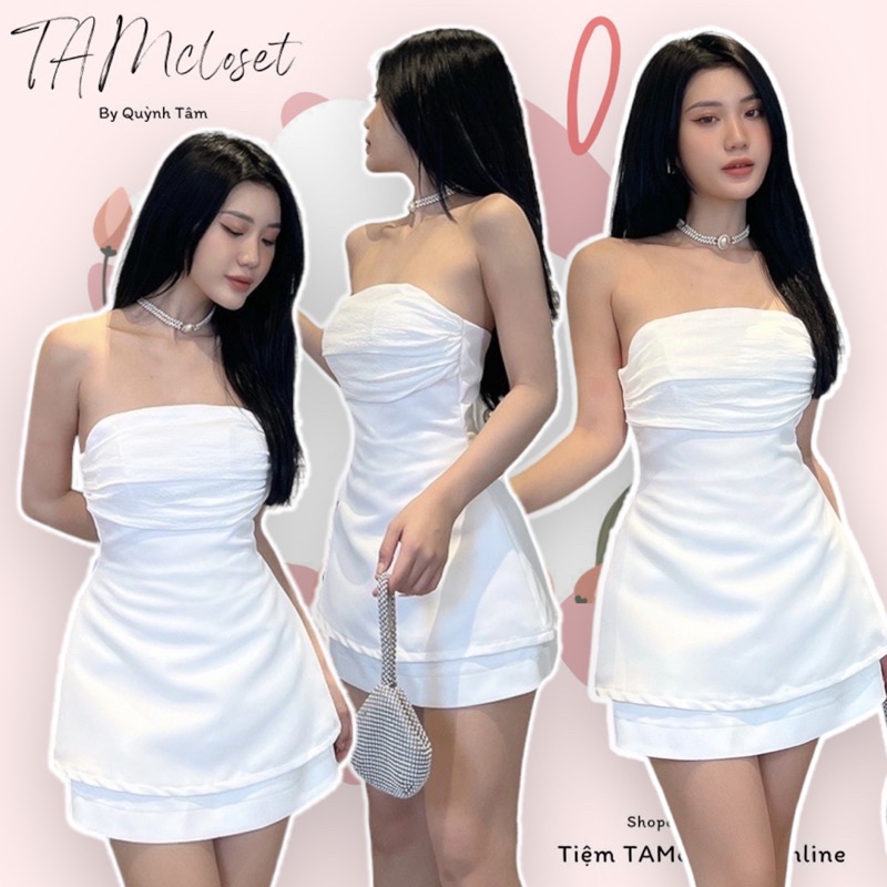 Áo peplum cup ngực xếp nhún trễ vai TK1270