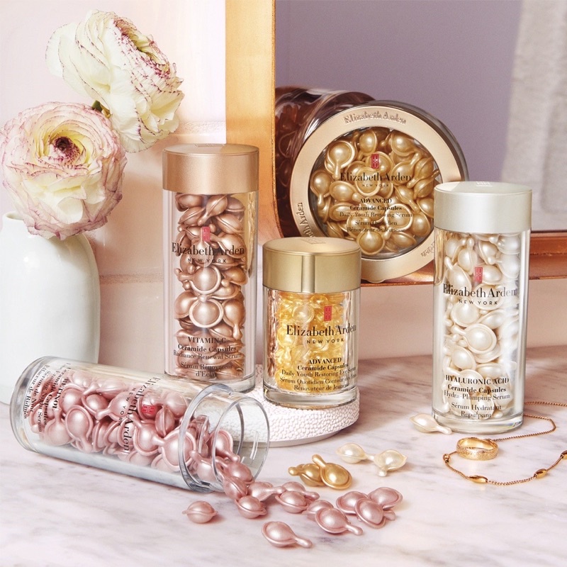 Viên nang dưỡng da viên serum elizabelth elizabeth vitamin ơi c, retinol, advanced, hyaluronic, arden