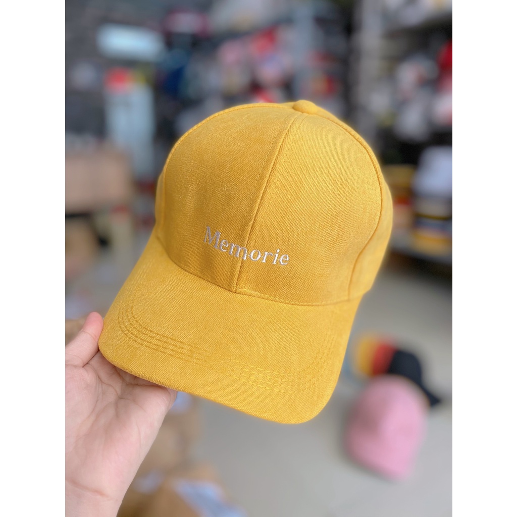 Mũ lưỡi trai ❤️ Nón kết thêu chữ MEMORIE phong cách Ulzzang form unisex nam nữ