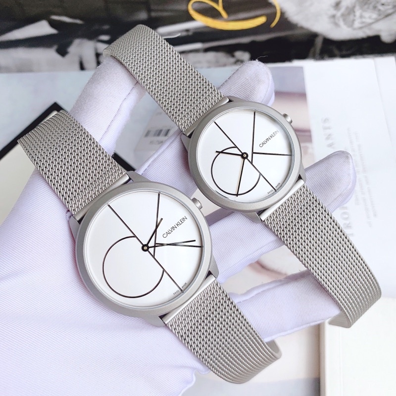 Đồng hồ đôi nam nữ dây thép Calvin Klein K3M5215X và K3M5115X