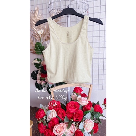 Áo hai dây, ba lỗ dáng croptop