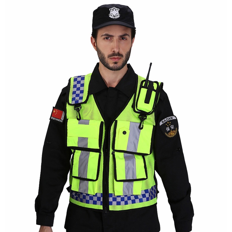 Áo Bảo Hộ Phản Quang Cảnh Báo An Toàn Không Tay Nhiều Túi Độ Phóng Đại Cao | BigBuy360 - bigbuy360.vn