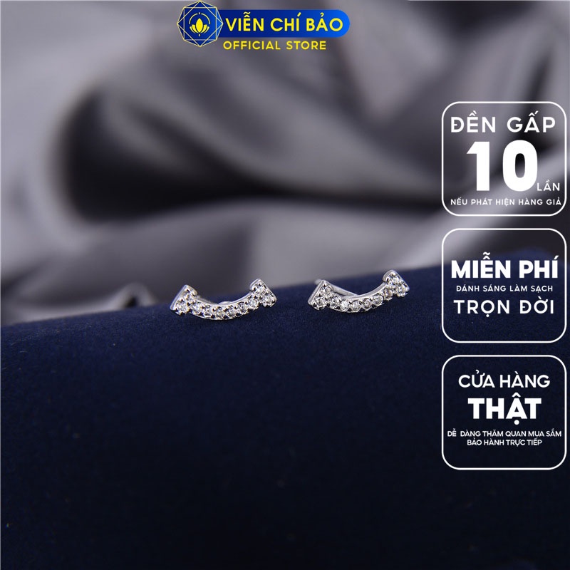 Bông tai amou chất liệu bạc 925 thời trang phụ kiện trang sức Viễn Chí Bảo B400530