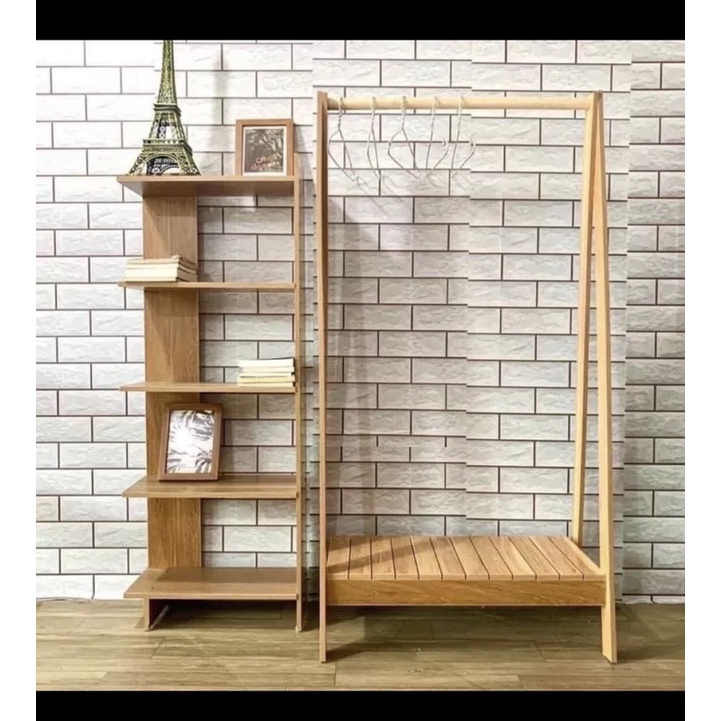 Kệ Treo Quần Áo Bằng Gỗ Chữ A 1 Tầng