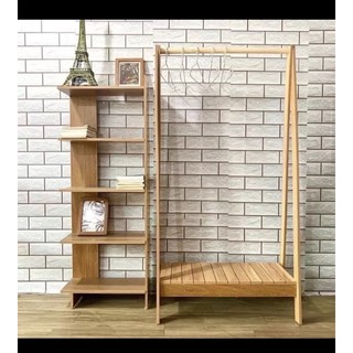 Kệ treo quần áo bằng gỗ chữ a 1 tầng