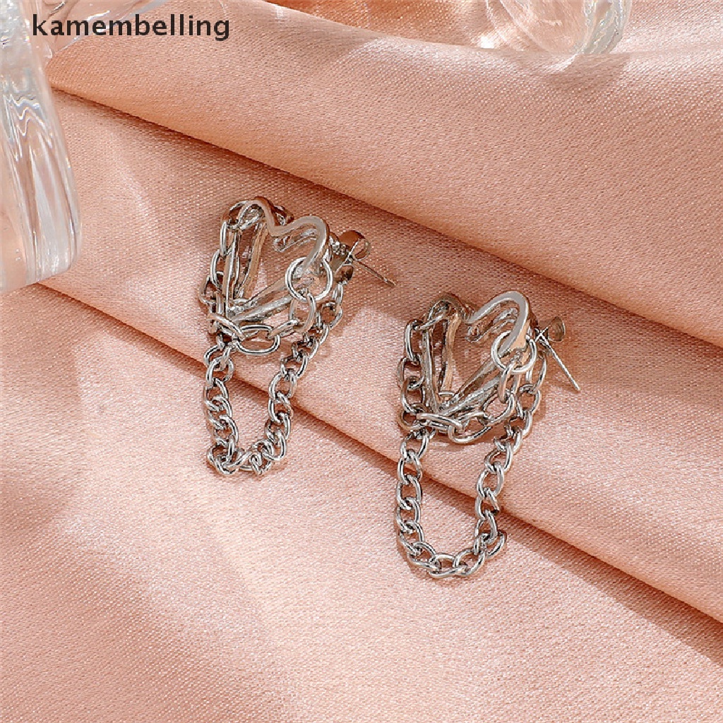 1 Đôi Bông Tai Hình Trái Tim Bằng Hợp Kim Thời Trang Cho Nữ