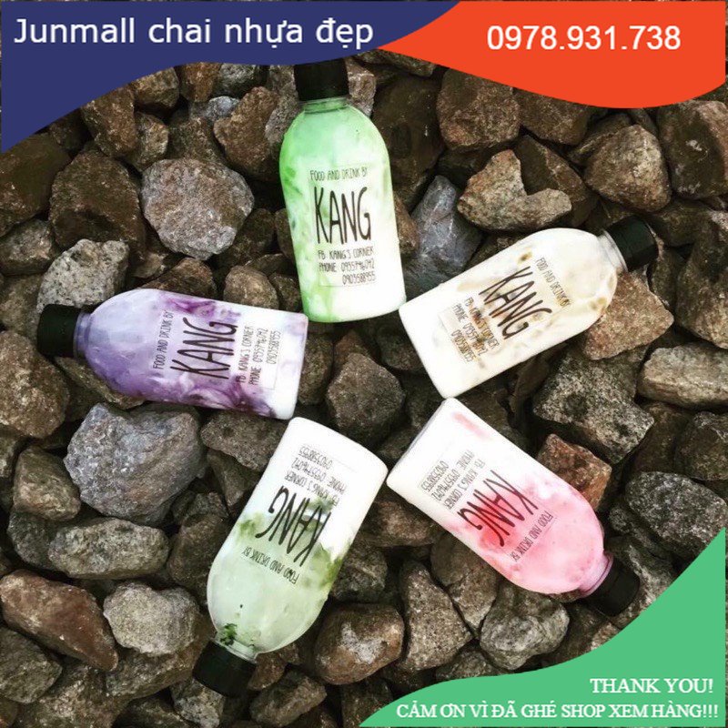 Chai nhựa dẹt 250ml nhựa nguyên sinh