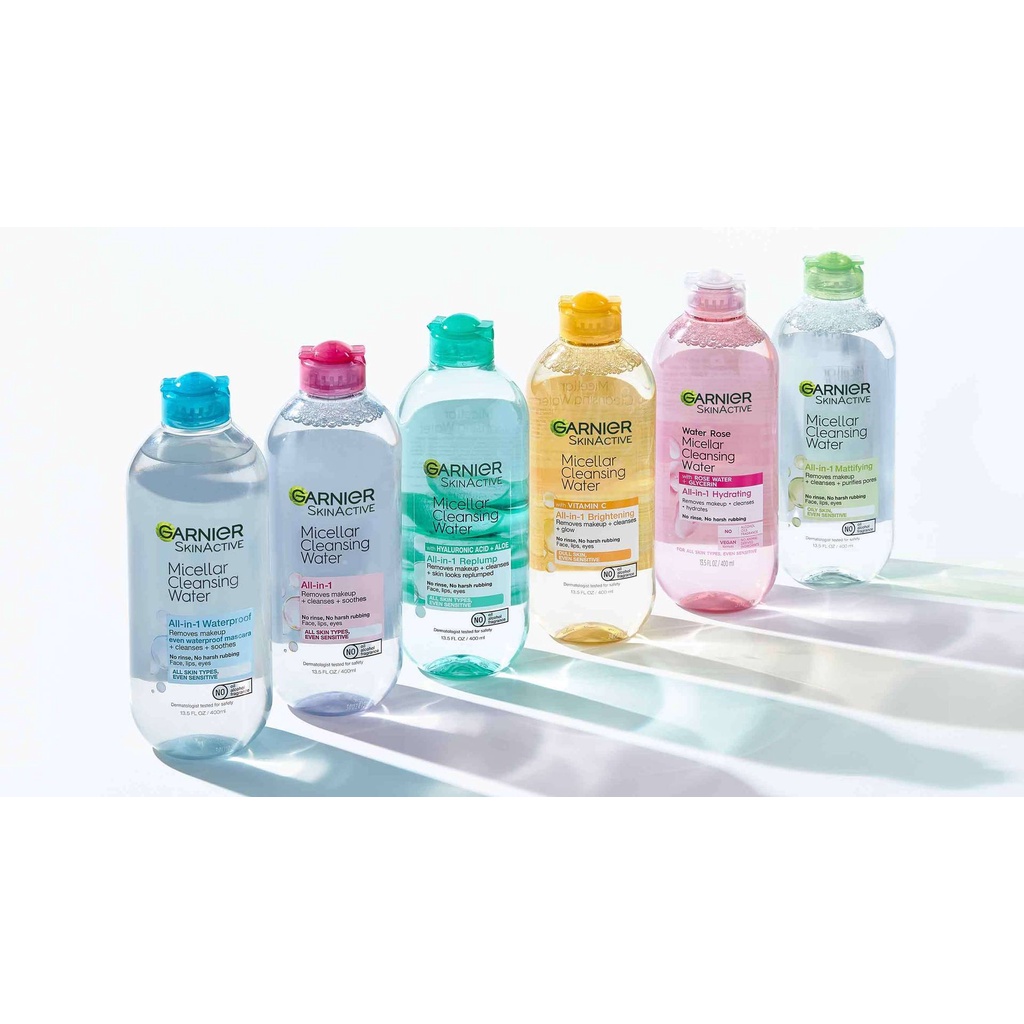 Tẩy Trang Cho Da Nhạy Cảm ,Da Dâu, Da Khô Skin Naturals Garnier 400ml Đủ Màu