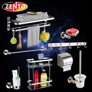 Bộ 8 phụ kiện phòng tắm inox zento ha4600