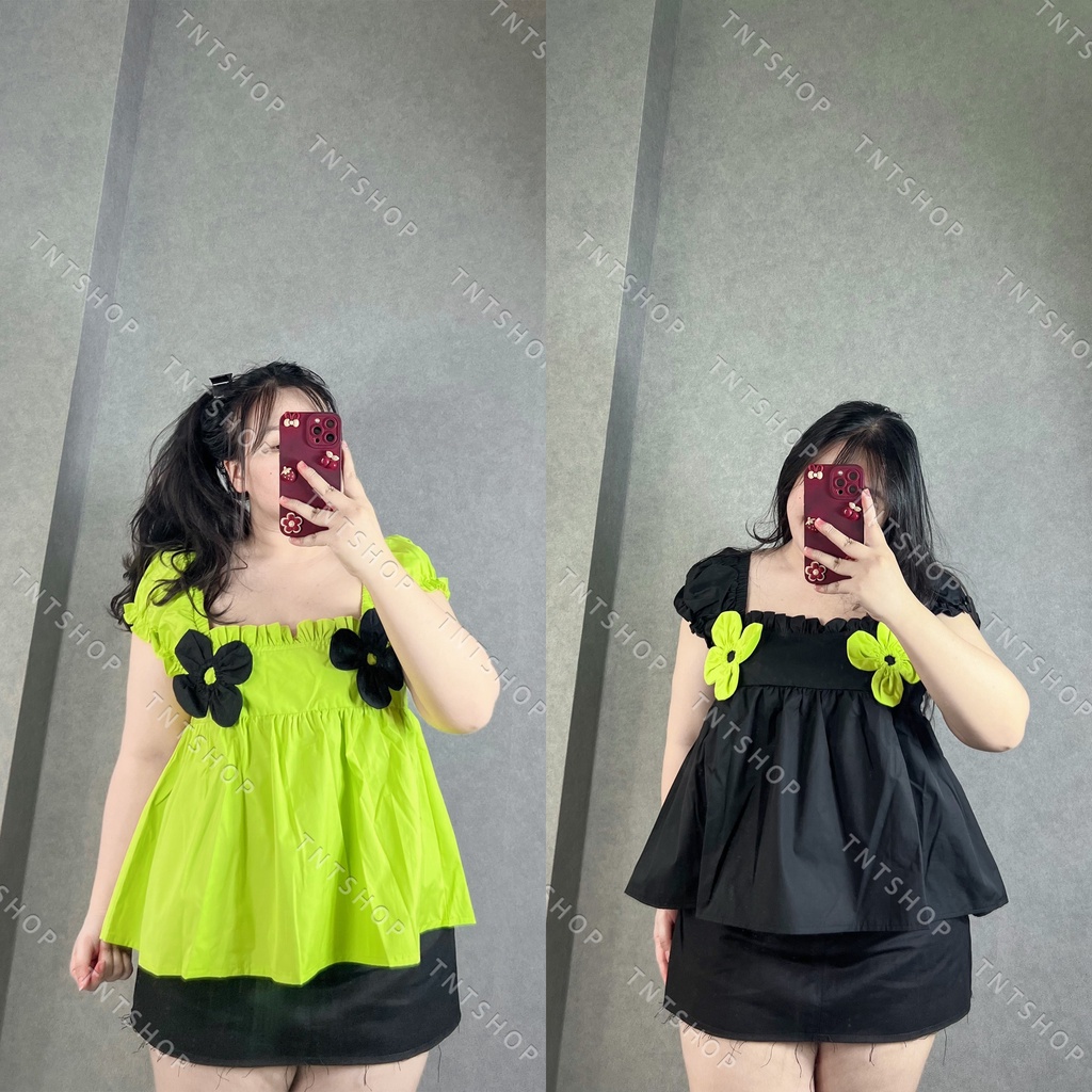 ÁO BABYDOLL HOA NGỰC  [TNT SHOP BIGSIZE 60KG 90KG]