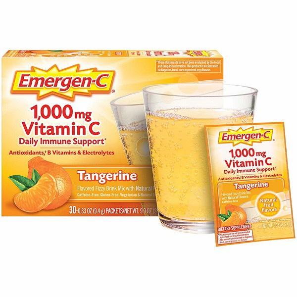 XẢ HÀNG BỘT HÒA TAN VITAMIN C TỔNG HỢP EMERGEN-C VITAMIN C 1000 MG hộp 30g chính hãng Mỹ
