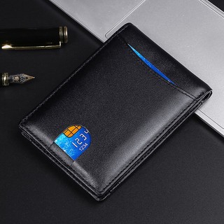 Ví Da Mini RFID Siêu Mỏng Kiểu Dáng Thời Trang Cho Nam