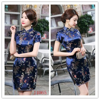 C6❣đầm sườn xám truyền thống bằng lụa satin