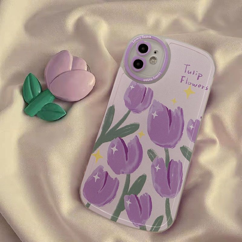 Ốp Điện Thoại Màu Tím Chống Sốc Toàn Diện Có Giá Đỡ Cho Iphone Promax 13 11 12 14 147 8p 14