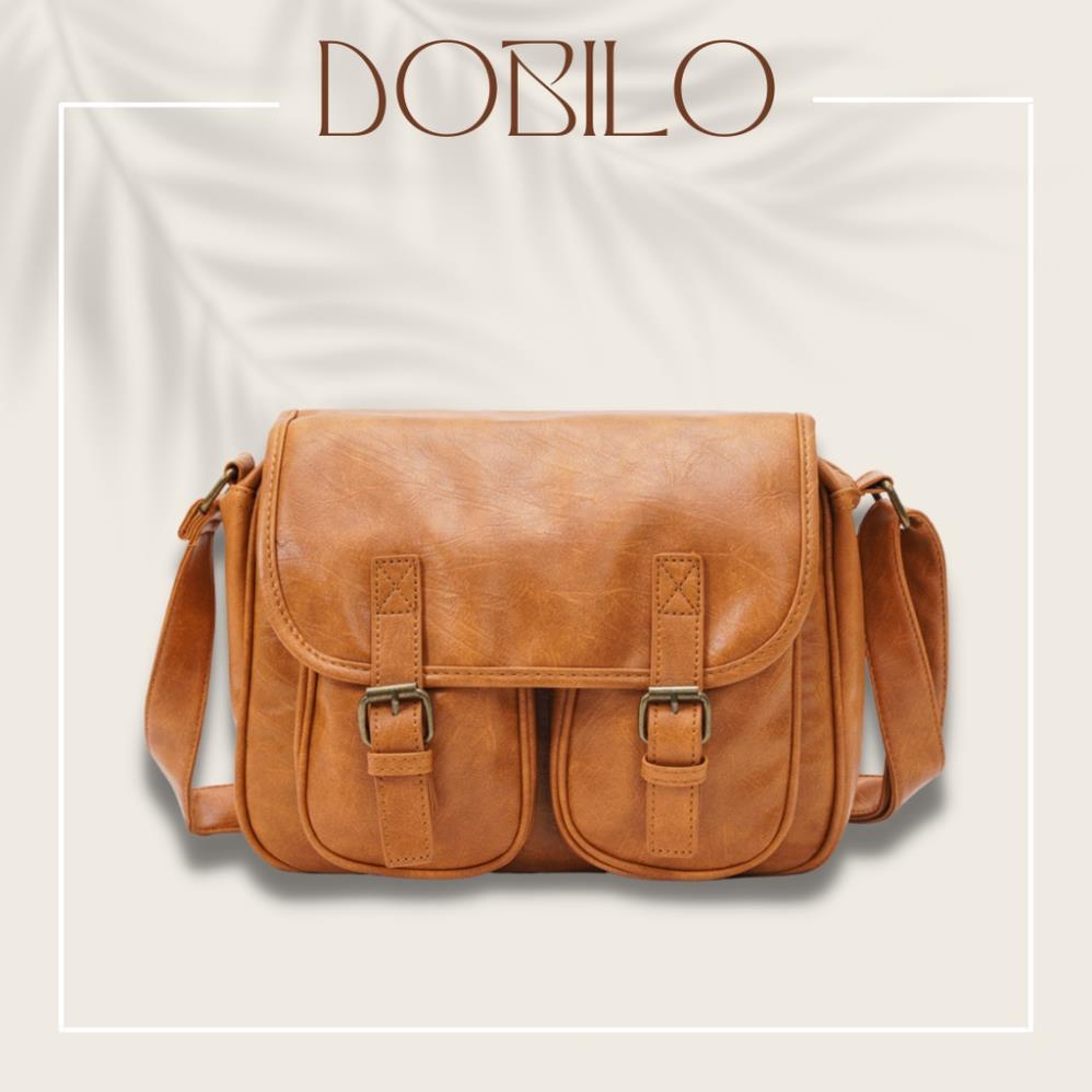 Túi Đeo Chéo Da Nam Nữ Thời Trang DOBILO - Da Pu Chống Nước BG09