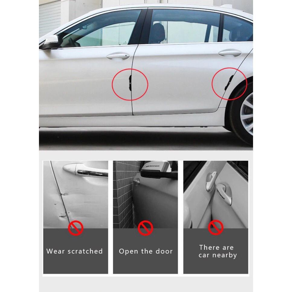 Bộ 4 Miếng Dán Cao Su Bảo Vệ Tay Nắm Cửa Xe Hơi Mitsubishi Attrage Mirage G4 Triton Xpander Pajero Xpander Lancer ASX Storm Accessorie