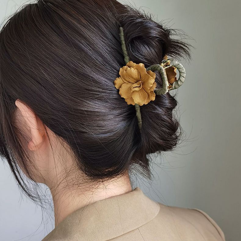 Kẹp Tóc Hình Hoa Phong Cách Retro Tinh Tế Cho Nữ
