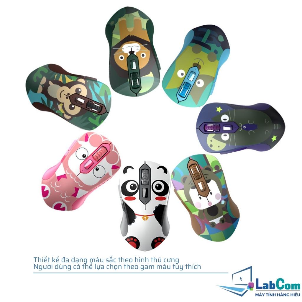 Chuột không dây chính hiệu DAREU LM115G Multi Colors hình thú cưng