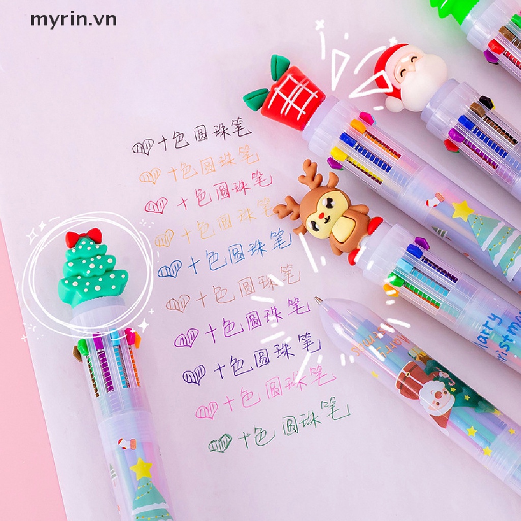 Bút Bi Họa Tiết Giáng Sinh Nhiều Màu Sắc Bắt Mắt