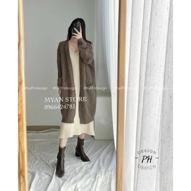 Khoác len dáng dài 5 màu