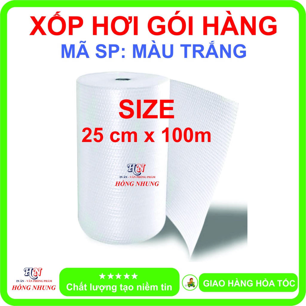 [SALE] Cuộn xốp hơi 25cm x 100m, gói hàng, bọc hàng, đa dạng mọi kích cỡ size